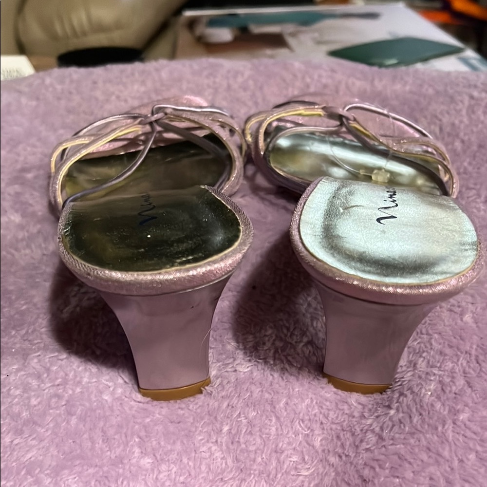 Nina Pink Metallic Heels - Picture 3 of 8